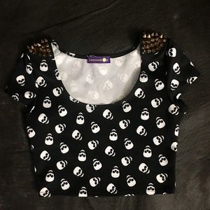 Skull crop top